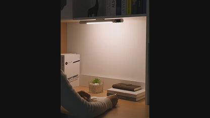 Smart Motion Sensor LED Light Strip Rechargeable Intelligent Digital Display Adjustable Sensing Angle Magnetic Closet Light for Wardrobe Cabinet & Wine Rack