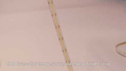 10mm Waterproof CCT COB LED Strip – Outdoor Safe, Flame-Retardant Ambient Lighting