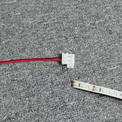 2-Pin Solderless Quick Press-Fit Connectors for 5V 12V 24V COB & SMD Bare LED Light Strips