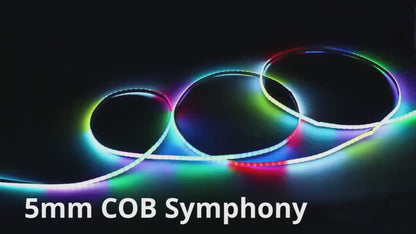 5mm Programmable COB RGB LED Strip – Flowing Light Effects, Built-In IC, Individually Addressable (5V Low Voltage) 🌟 Create mesmerizing light shows in the slimmest form.