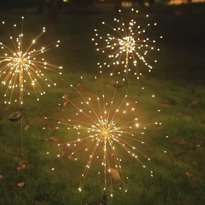 Solar Firework Garden Lights – Waterproof DIY Dandelion & Starburst Stakes
