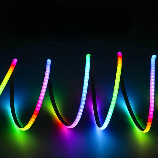 5mm Programmable COB RGB LED Strip – Flowing Light Effects, Built-In IC, Individually Addressable (5V Low Voltage) 🌟 Create mesmerizing light shows in the slimmest form.