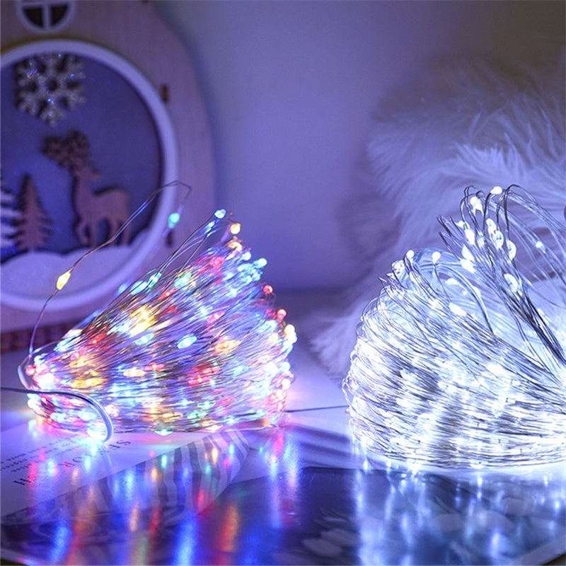 Solar LED Copper Wire String Lights – Waterproof Outdoor Fairy Lights for Garden, Patio & Christmas Decoration