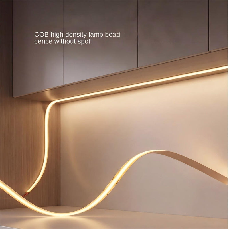 5V USB COB LED Strip Light with Touch Switch,Flexible Cabinet Light