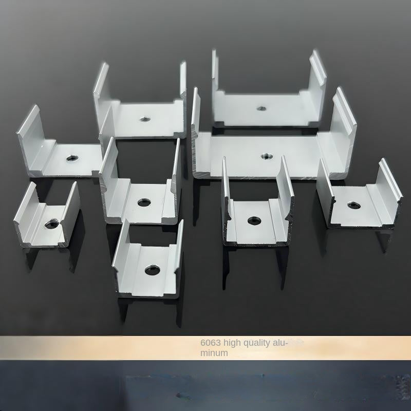 6063 Aluminum LED Strip Mounting Clips for Silicone Neon Lights