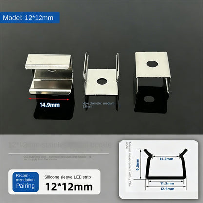 201 Stainless Steel LED Strip Mounting Clips – Outdoor Light Strip Fixing Brackets