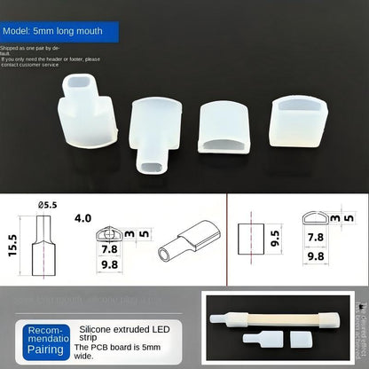 Silicone LED Strip Light End Caps – Waterproof Neon Strip End Plugs