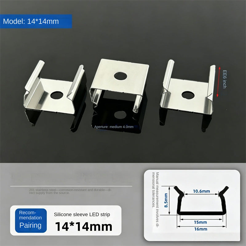 201 Stainless Steel LED Strip Mounting Clips – Outdoor Light Strip Fixing Brackets