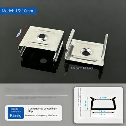 201 Stainless Steel LED Strip Mounting Clips – Outdoor Light Strip Fixing Brackets