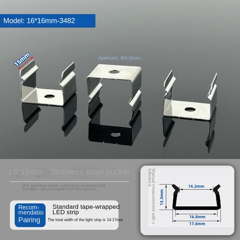 201 Stainless Steel LED Strip Mounting Clips – Outdoor Light Strip Fixing Brackets