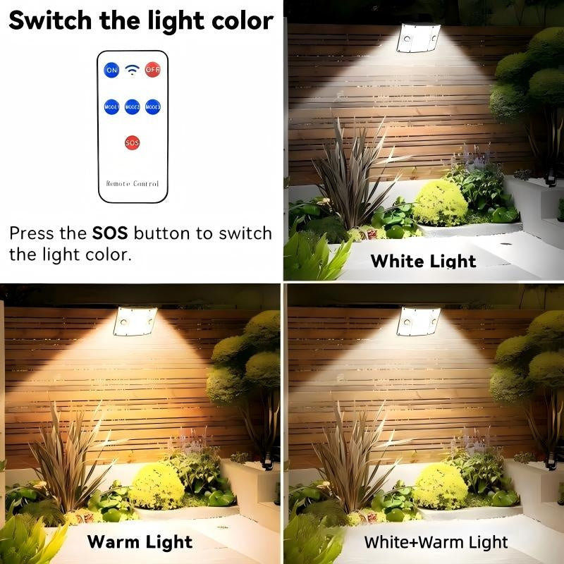 Ultra-Bright LED Solar Motion Sensor Light  IP65 Waterproof Split-Design Garden Wall Lamp