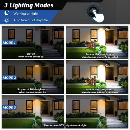 Ultra-Bright LED Solar Motion Sensor Light  IP65 Waterproof Split-Design Garden Wall Lamp