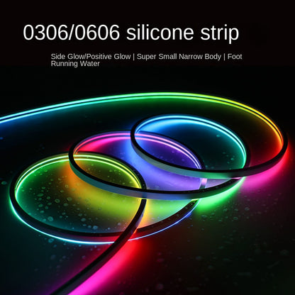 0306/0606 Silicone Neon RGBIC LED Strip Light – Side & Top Emitting IP65 Waterproof Dreamcolor Lighting