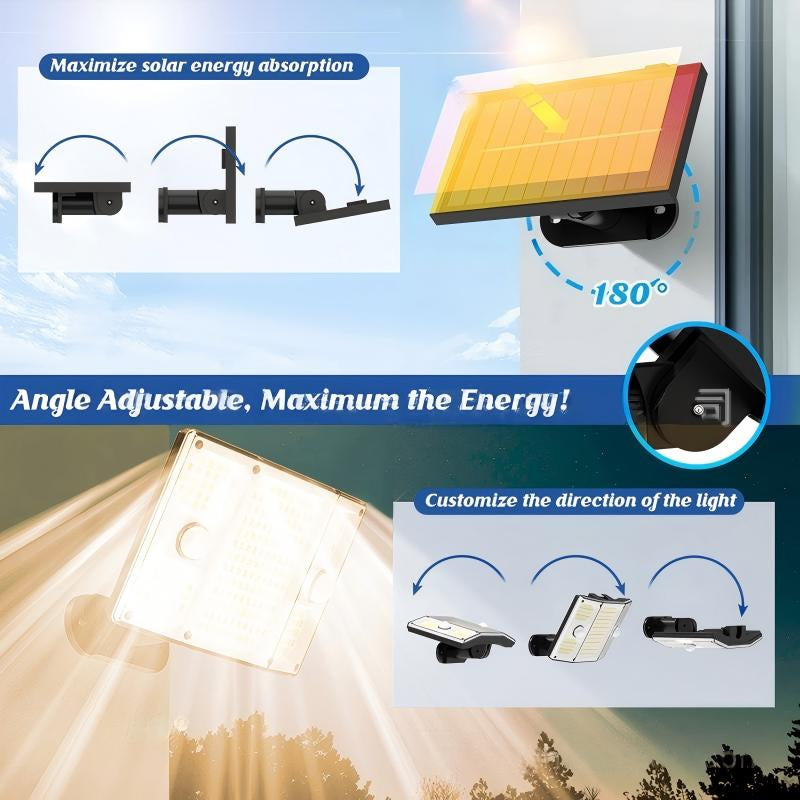 Ultra-Bright LED Solar Motion Sensor Light  IP65 Waterproof Split-Design Garden Wall Lamp