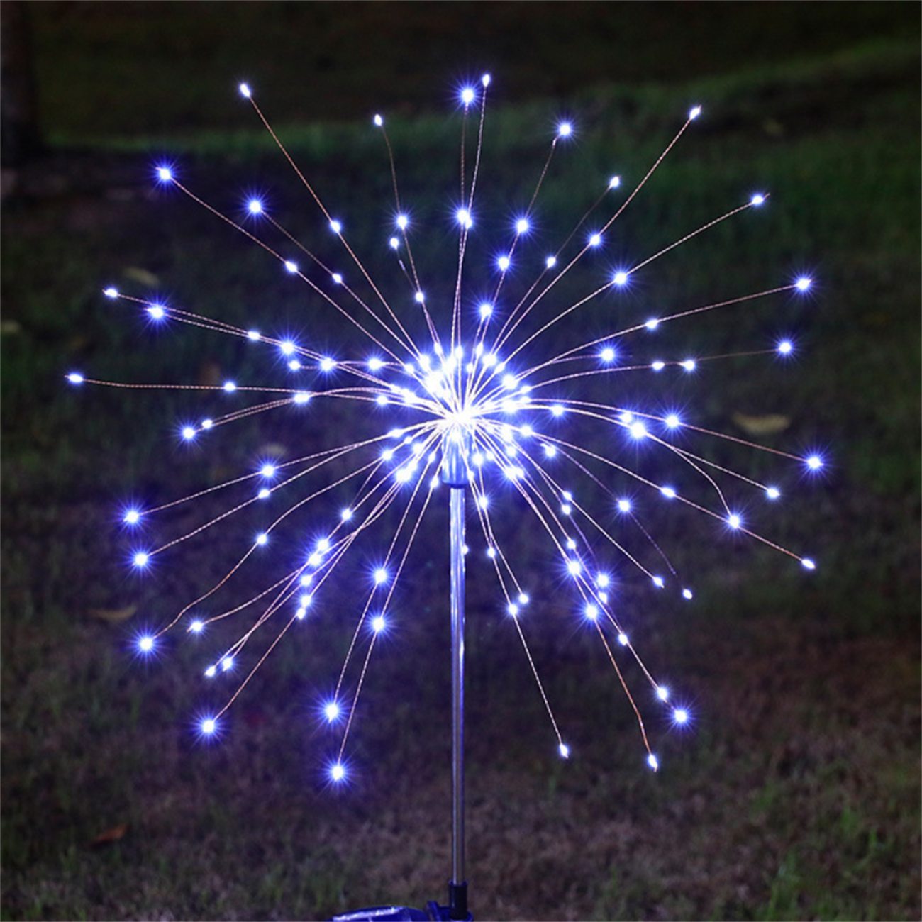 LED Solar Lamp Ground Mounted Fireworks Lights, Outdoor Festival Courtyard Garden Decoration, Lawn Dandelion Colored Light String